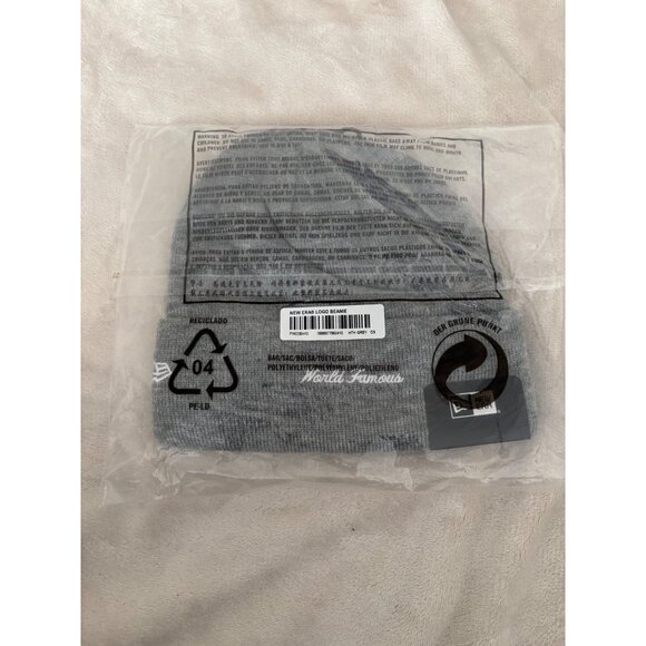 Supreme X New Era Logo Beanie Gray OS - Picture 2 of 5